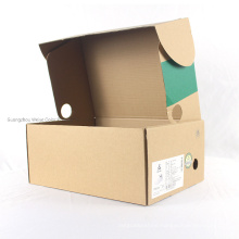 Factory Supply Cardboard Packaging Shoe Box Carrier Apparel Box with Custom Printing